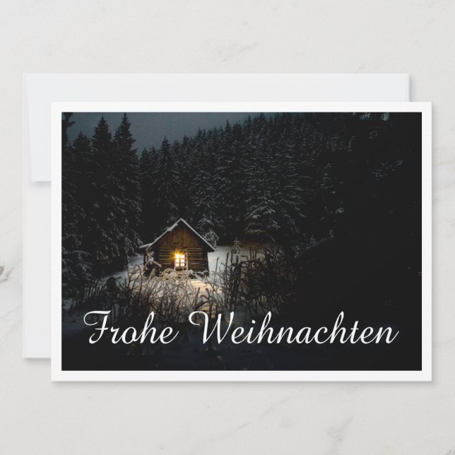 Weihnachtsgrüße mit Hexenhaus (Frente)