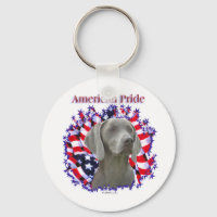 Weimaraner American Pride Chaveiro