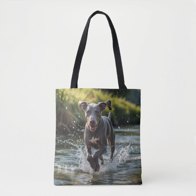Weimaraner Elegante Tote Bag (Frente)