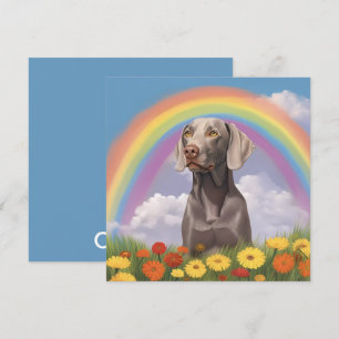 Weimaraner Rainbow Bridge Memorial Custom Dog Nome
