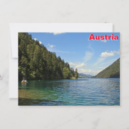 Weissensee, cartão da Áustria