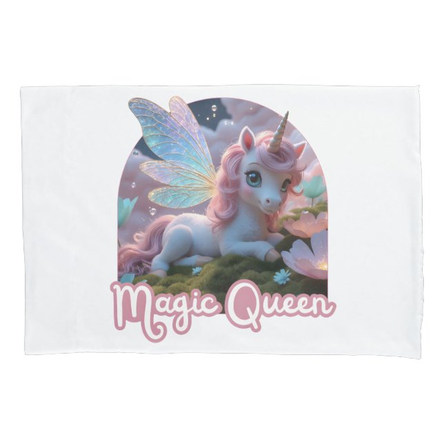 Weißes Einhorn mit Flügeln - Magic Queen (Frente-Esquerda)