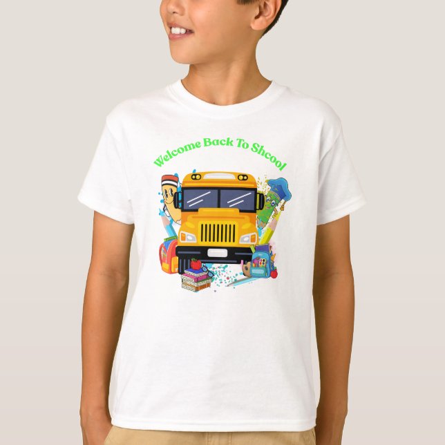 Welcome Back to School T-Shirt | Cute Back to Scho (Frente)