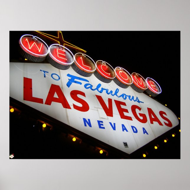 Welcome to Las Vegas Neon Poster Print (Frente)