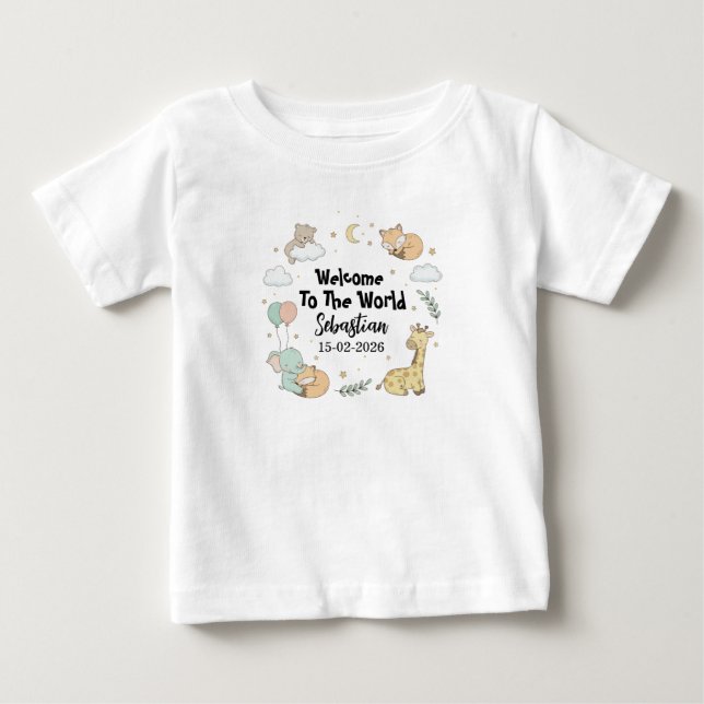 Welcome To The World Sebastian Baby T-Shirt (Frente)