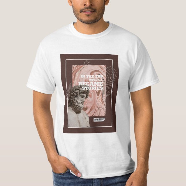 We'll All Become Stories Typography T-shirt  (Frente)