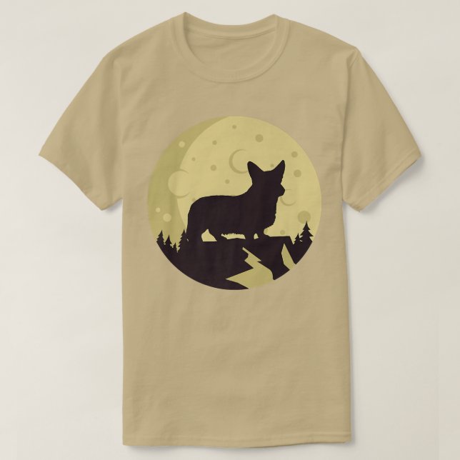 Welsh Corgi Dog Retro Premium T-Shirt Copy Co (Frente do Design)