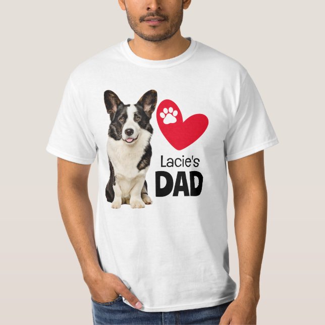 Welsh Corgi - T-Shirt Personalizado do Pai (Frente)