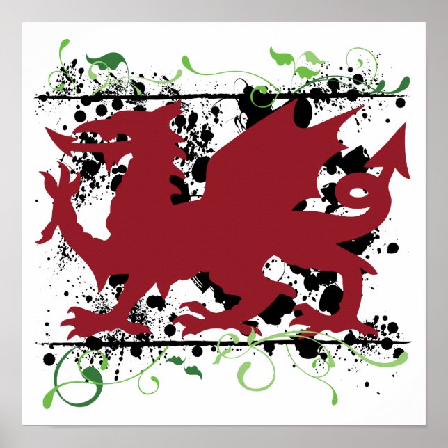 Welsh Dragon Poster (Frente)