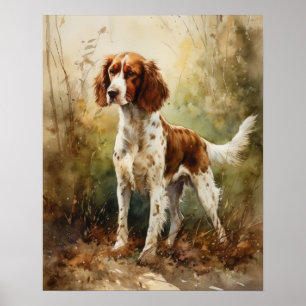 Welsh Springer Spaniel Dog Art Impressão