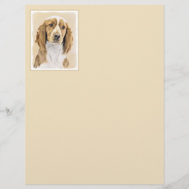 Welsh Springer Spaniel Painting - Arte Original De (Frente)