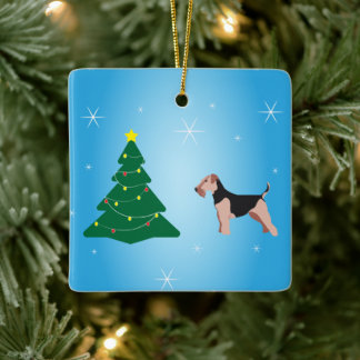 Welsh Terrier Enfeites de natal