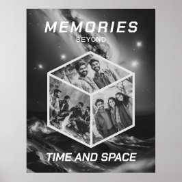 Weltraum Foto Kollage in 3D Poster