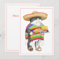 WENDELITO CAT Cartão Plano de Aniversário Espanhol