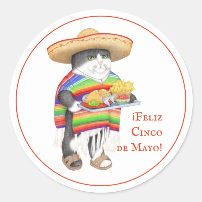 WENDELITO Cinco de Mayo — grandes adesivos redondo (Frente)