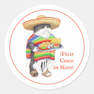 WENDELITO Cinco de Mayo Pequenos Adesivos Redondos