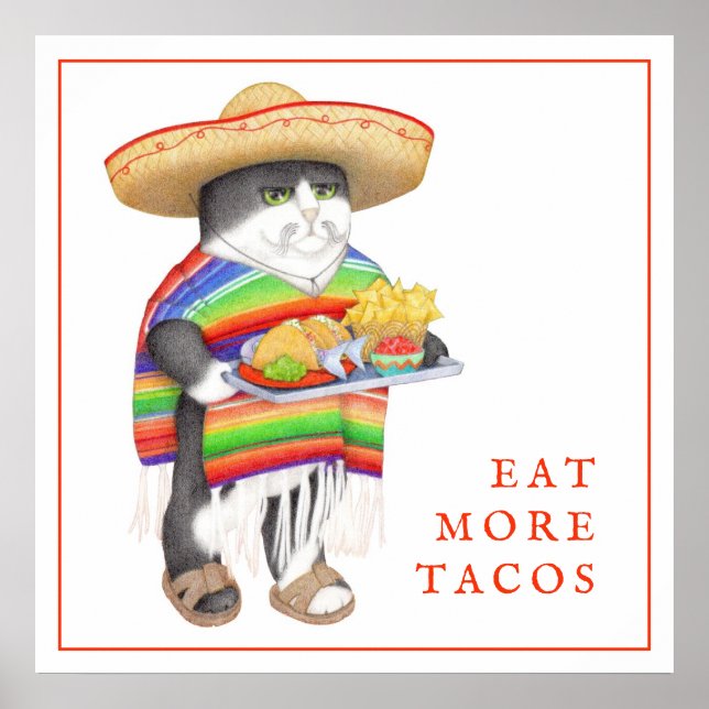 WENDELITO come mais tacos Poster de 12 x 12 (Frente)
