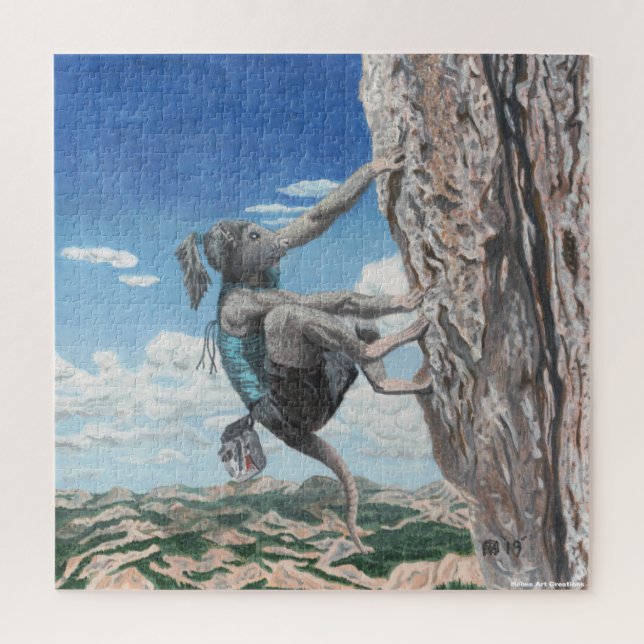 Wererat Girl Rock Escalando Grande Quebra-cabeça d (Vertical)