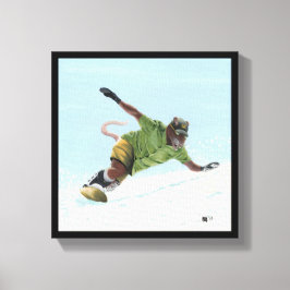 Wererat Snowboarder Fantasy Art Canvas