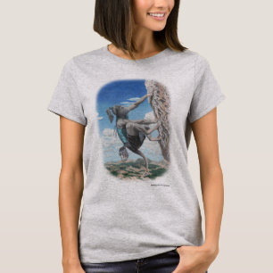 Wererat Woman Rock Escalando Uma Camisa De Arte Fa