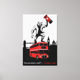 Werewolf in London stencil canvas print