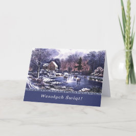 Wesołych Świąt. Cartão de Natal em polonês