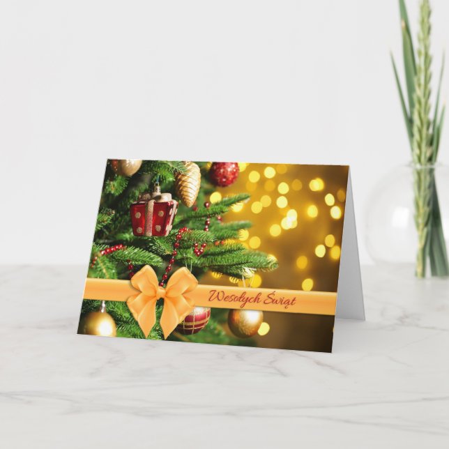 Wesolych Swiat - cartão do Feliz Natal (Frente)