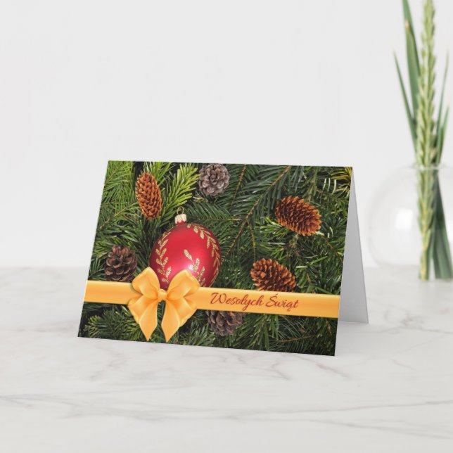 Wesolych Swiat - cartão do Feliz Natal (Frente)