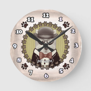 West Highland Terrier vestindo óculos Relógio