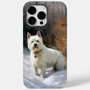 West Highland White Terrier Deixe-o nevar no Natal