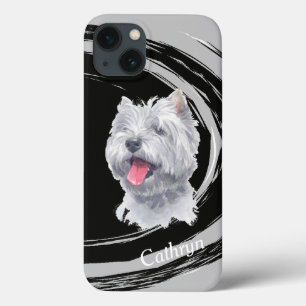 West Highland White Terrier Dog Abstrato Swirl