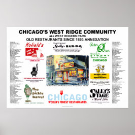West Ridge Chicago Restaurants ALL SIZES Poster