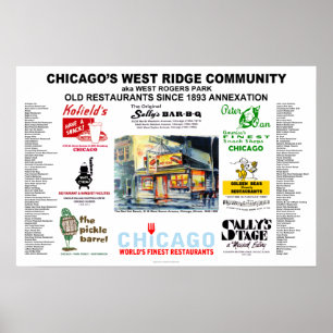 West Ridge Chicago Restaurants ALL SIZES Poster