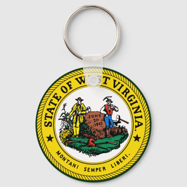 West Virginia Seal Chaveiro (Frente)
