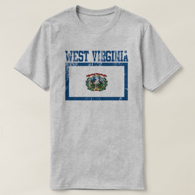 West Virginia State Flag T-Shirt (Distante) (Frente do Design)