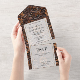 Western Brown Cowgirl Floral