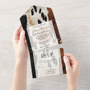 Western Brown Cream Cowhide