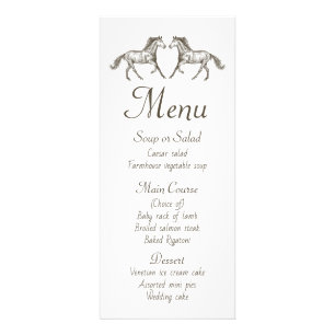 Western Brown Wedding Menu Country Party