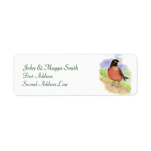 Western Robin, Bird, etiqueta de endereço