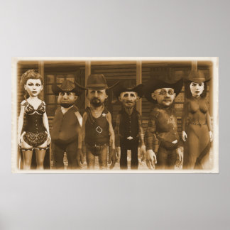 Western Townfolk - Poster pequeno