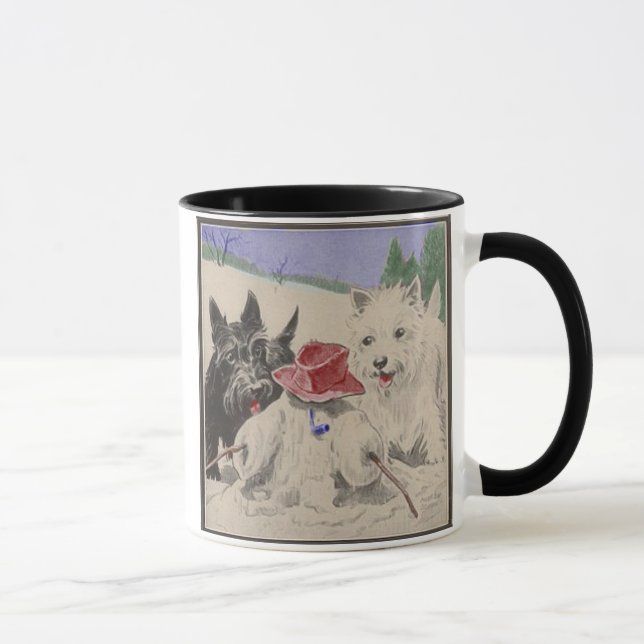Westie & caneca do Scottie (Direita)