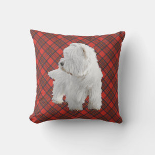 Westie em ALMOFADA de Tartan