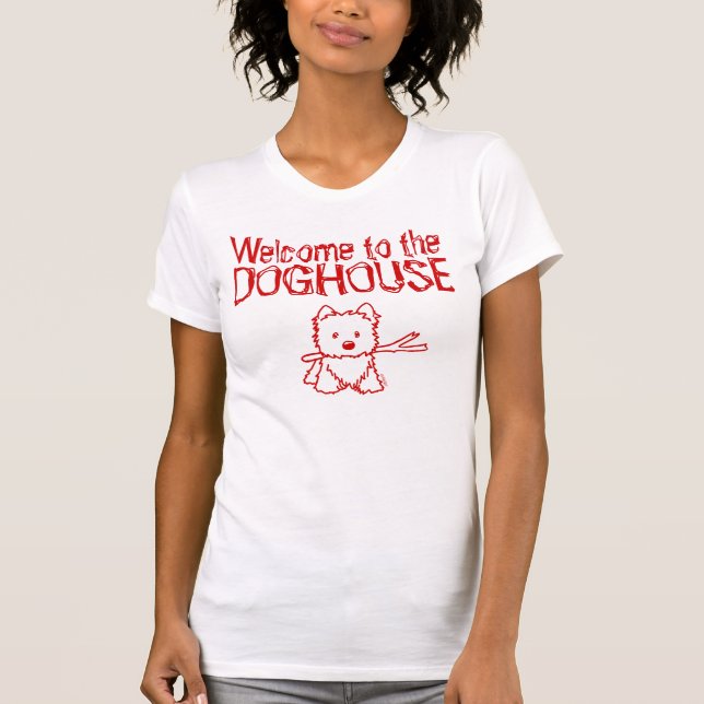 Westie Terrier Doghouse T-Shirt (Frente)