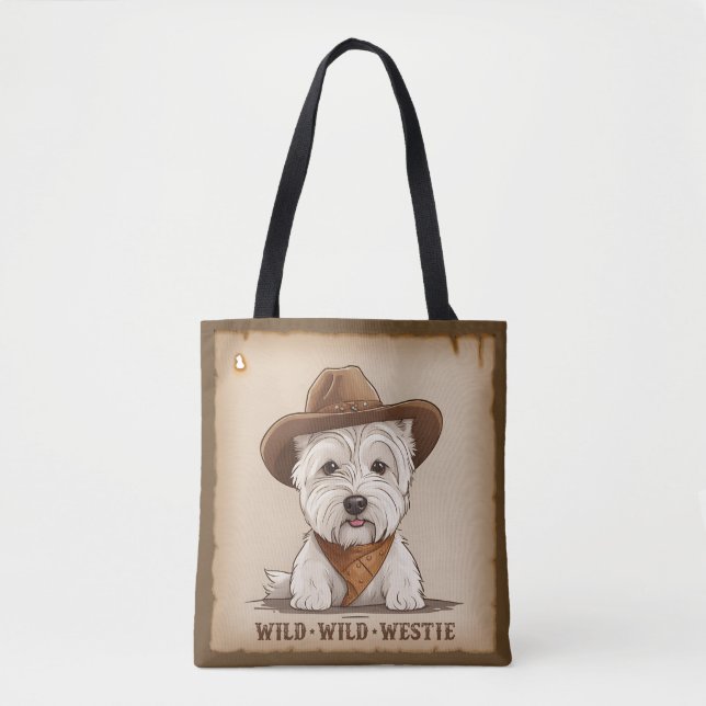 Westie Tote Bag - Westie selvagem (Frente)