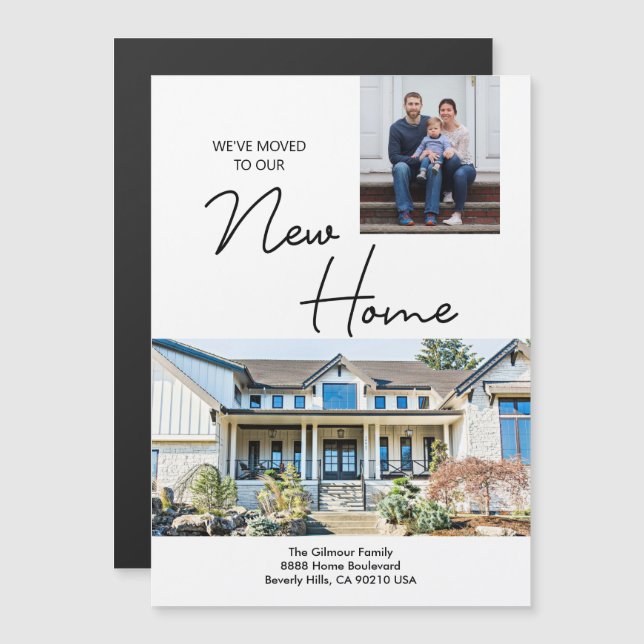 We've moved Custom Photo New Address Moving (Frente/Verso)