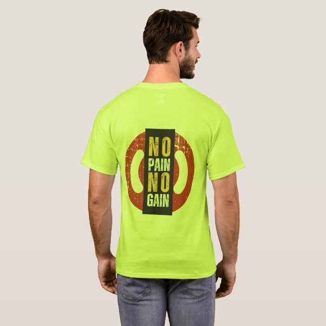 WhateverItTakes NoPainNoGain  Men's Basic T-Shirt (Parte Traseira Completa)