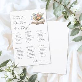 Whats In Your Purse Book Bridal Shower Game