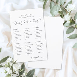 What's In Your Purse Bridal Shower Game