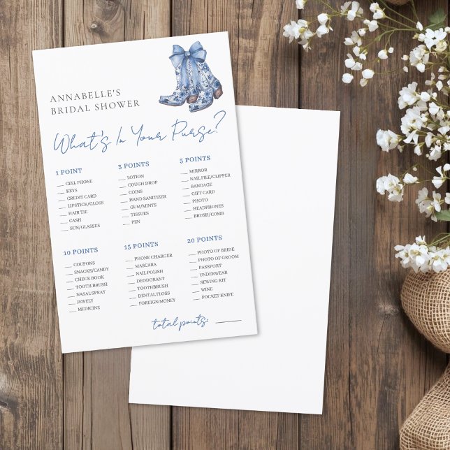 What's In Your Purse Bridal Shower Game (What's In Your Purse Bridal Shower Game)