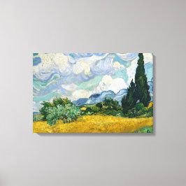 Wheat Field with Cypresses Canvas Prints